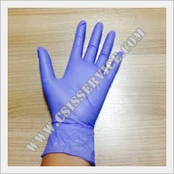 ถุงมือไนไตร์ / Nitrile glove  สีขาว สีฟ้า สีเขียว สีม่วง หนา 4,5,6 มิล